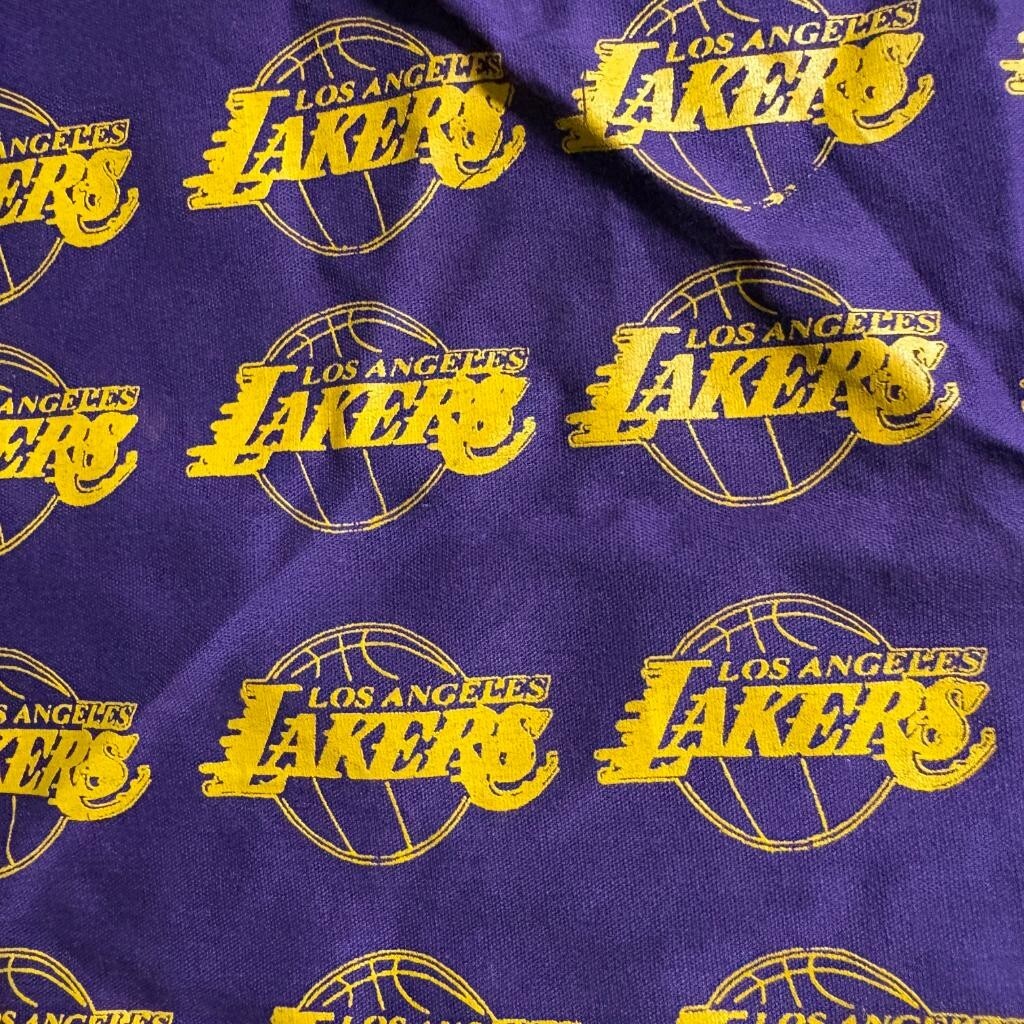 Los Angeles Lakers Vintage Bandana Purple Gold All Over Print Logo Hair Scarf