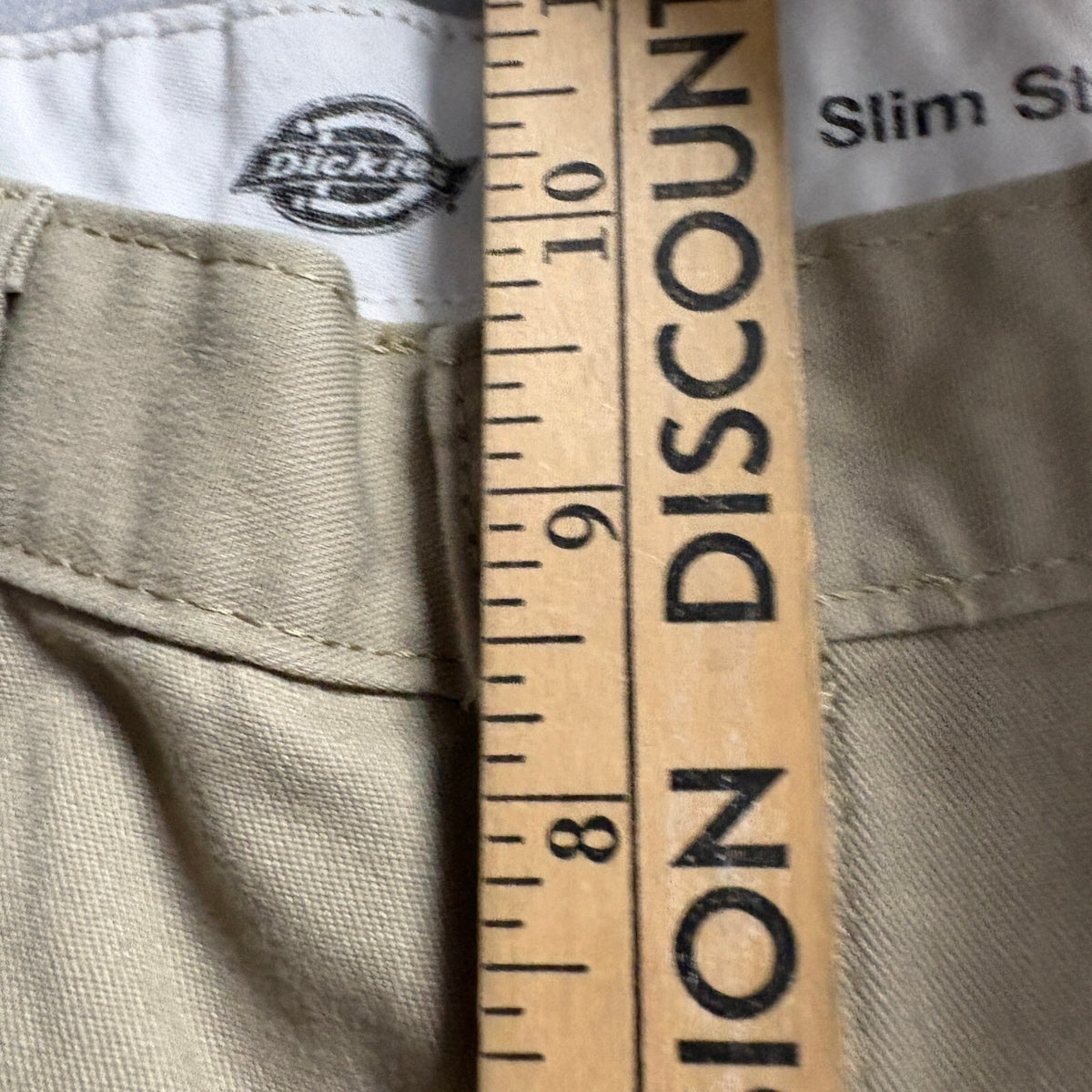 Dickies Slim Straight Work Pants Mens Tan Khaki Chino WP873DS 30x29