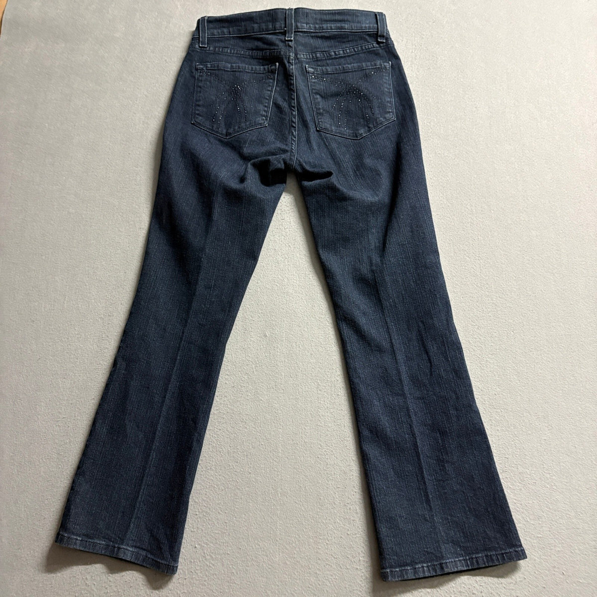NYDJ Not Your Daughter's Jeans Women 8P Blue Bootcut Stretch Rhinestone Pocket