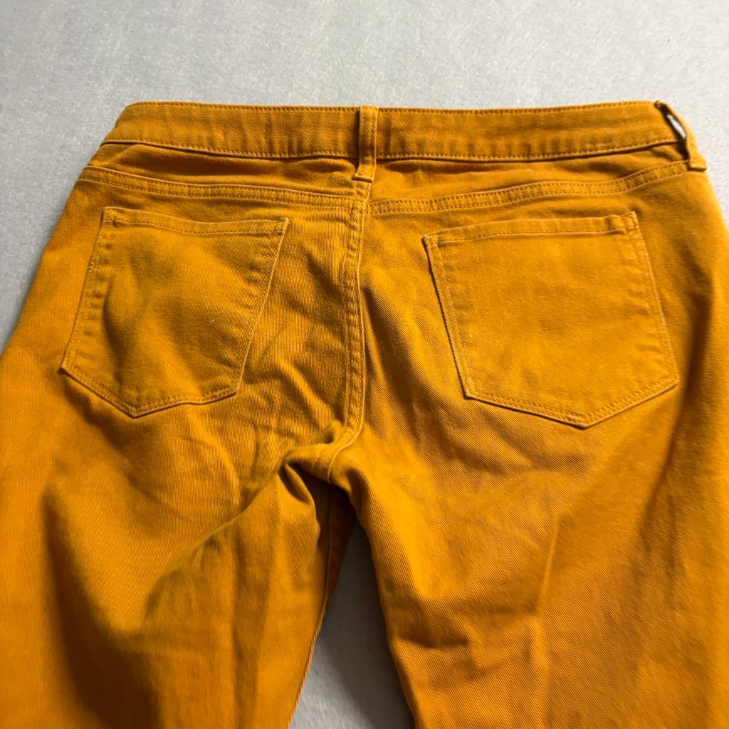 Arizona Jean Co Super Skinny Jeans Womens 13 Mustard Yellow Gold Stretch Denim