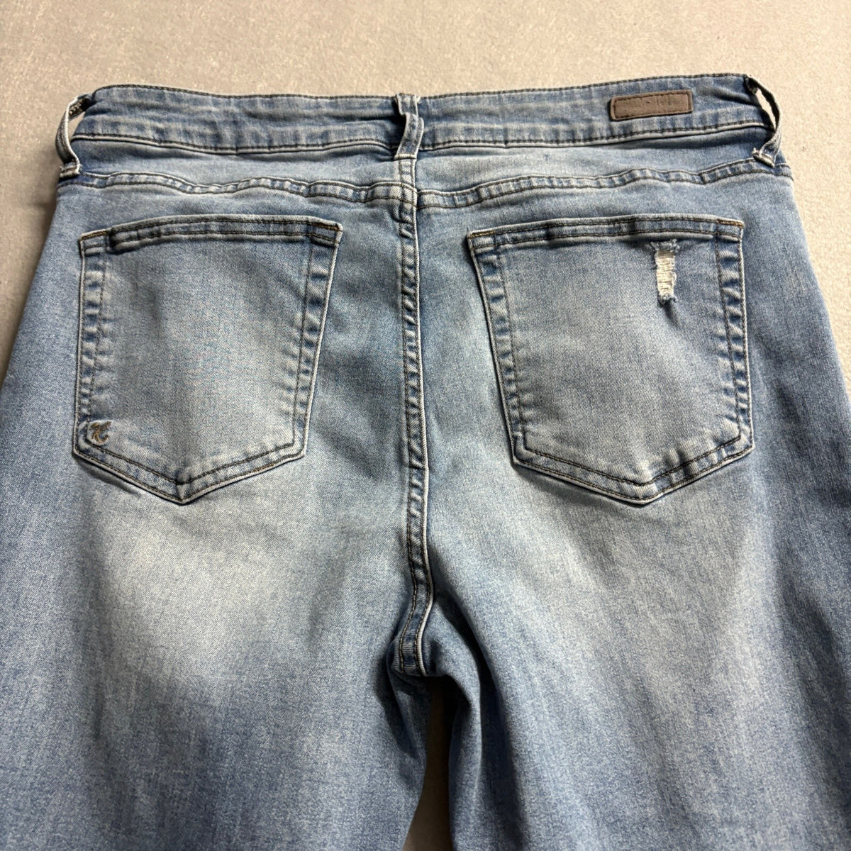 Kut from the Kloth High Rise Ankle Slim Straight Leg Jeans Womens Size 14 Blue