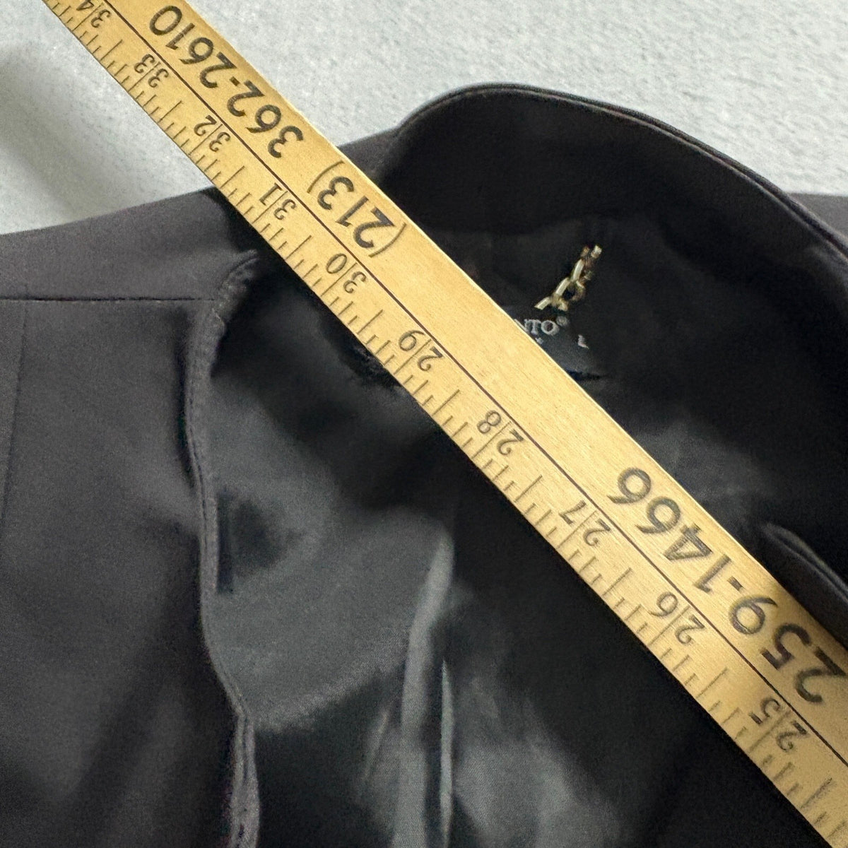 Rinascimento Womens Black Full Zip Peplum Hem Structured Blazer Jacket Size L