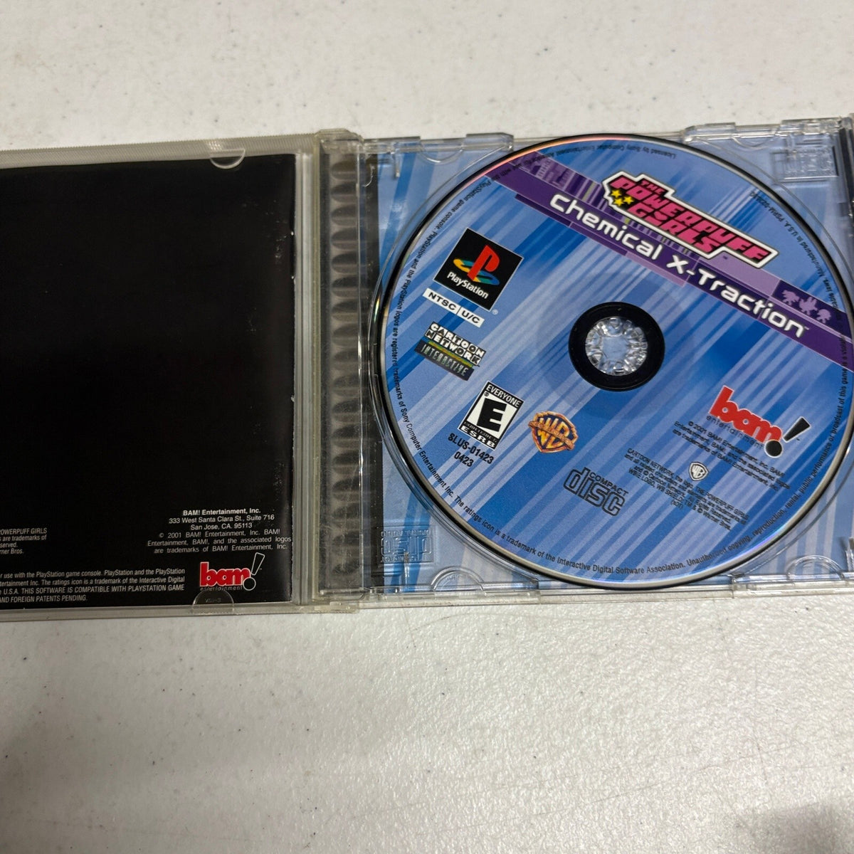 The Powerpuff Girls Chemical X-Traction Sony PlayStation PS1 Game CIB Black