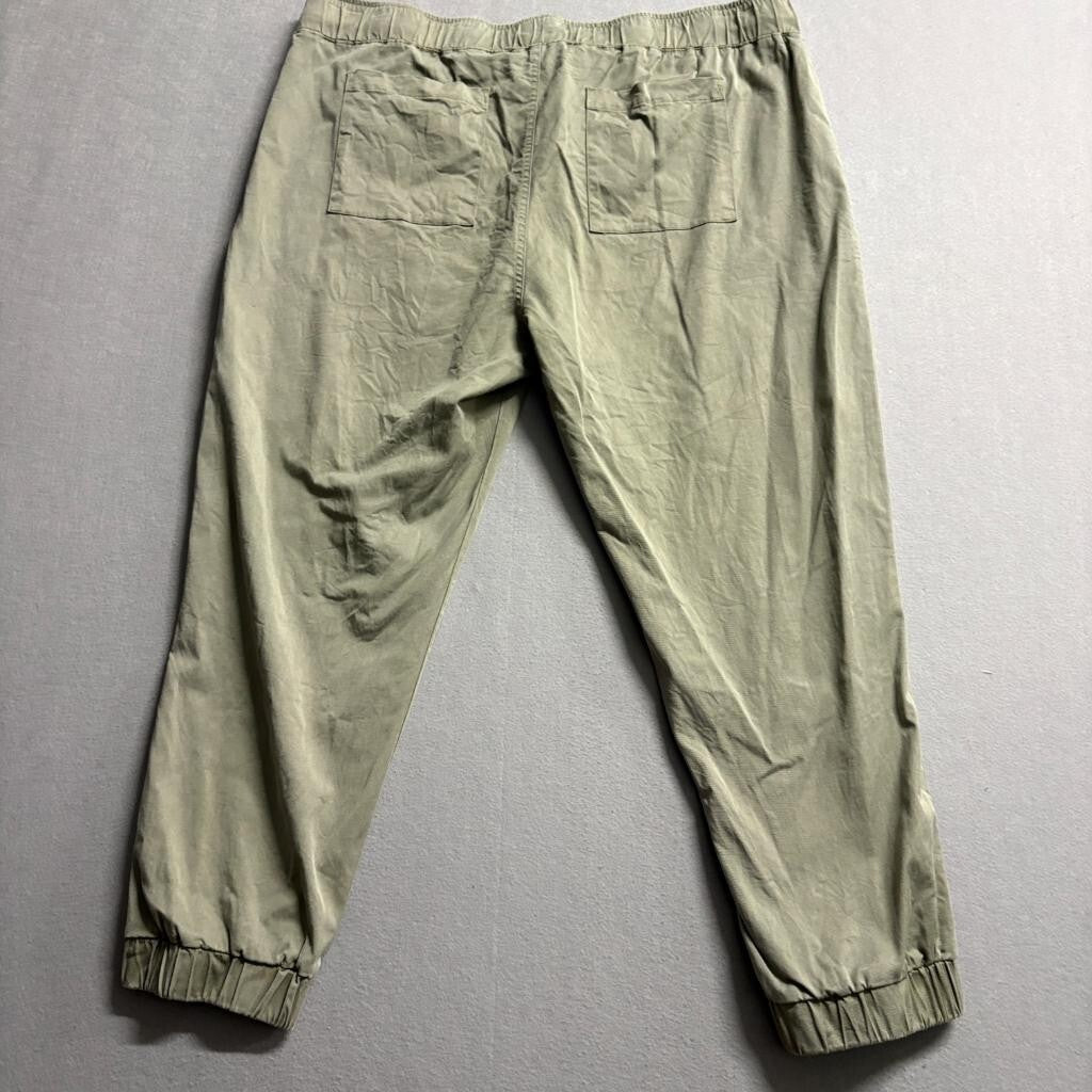 Buffalo David Bitton Jogger Pants Womens XL Green Lyocell Blend Elastic Waist