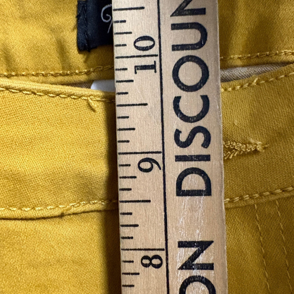 Tailormade Womens Bermuda Shorts Size 6 Mustard Yellow Stretch Denim Bermuda