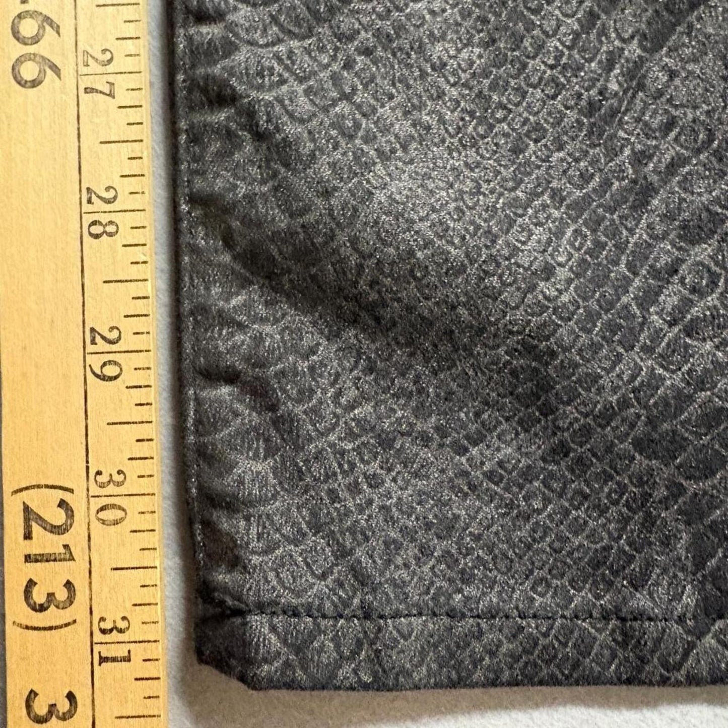 NYDJ Straight Leg Jeans Womens 10 Black Gray Snakeskin Print Stretch Made in USA