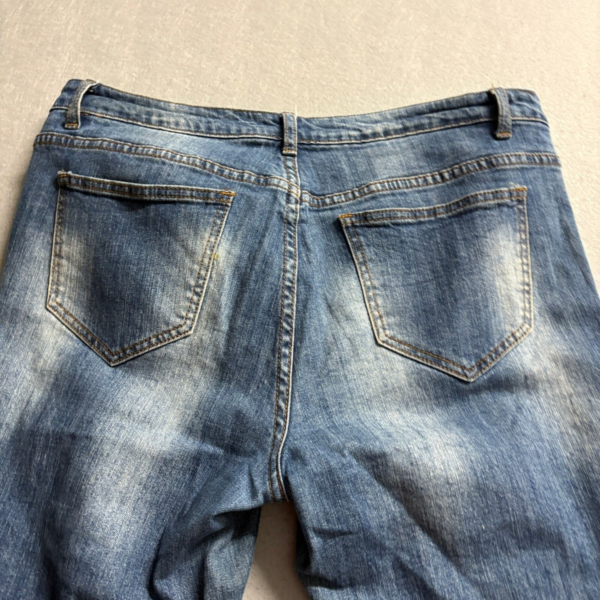 Aliana Jeans Los Angeles Distressed Ripped Skinny Jeans Womens Size 15 Medium