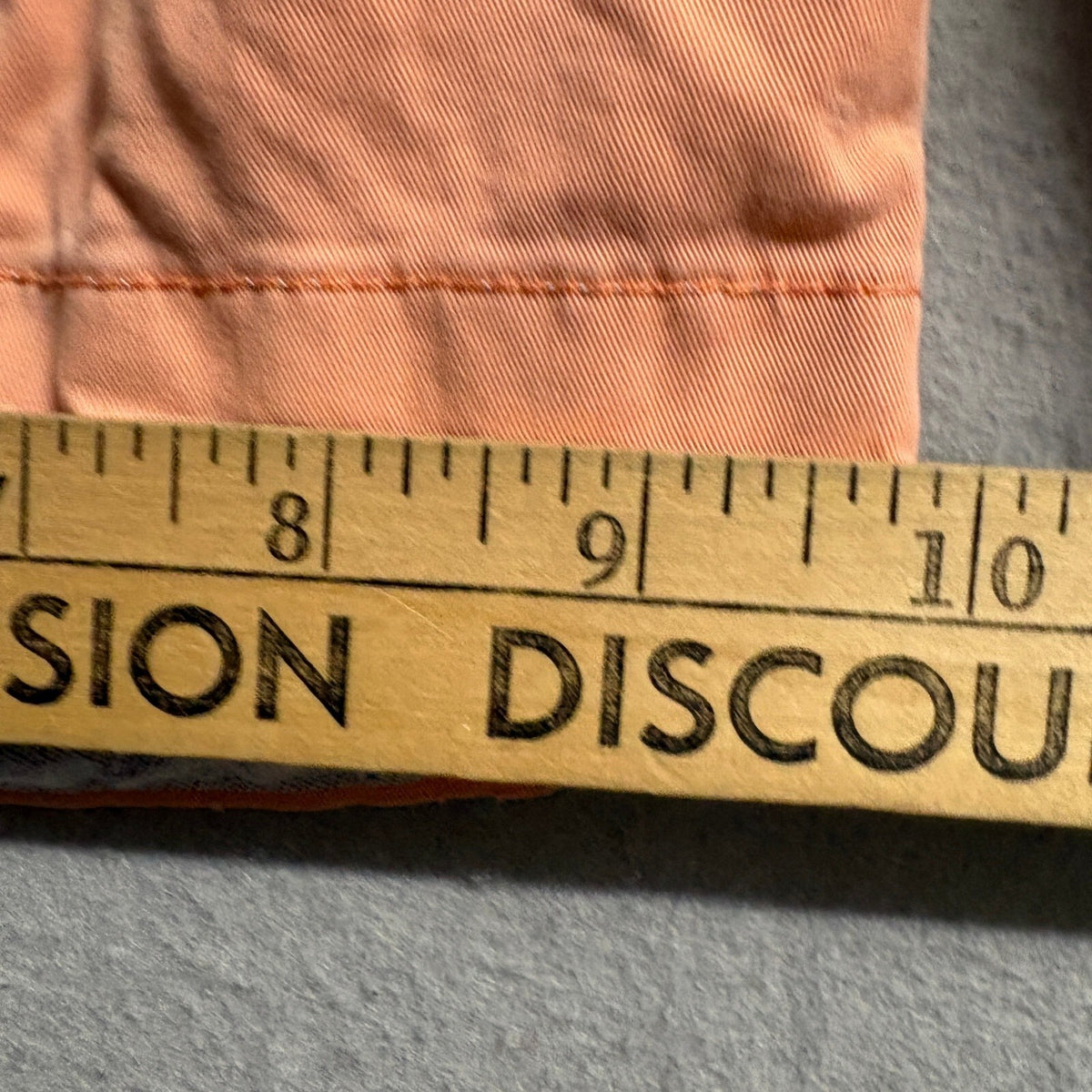 Tommy Hilfiger Mens Chino Shorts Size 32 Coral Peach Pink Flat Front Stretch