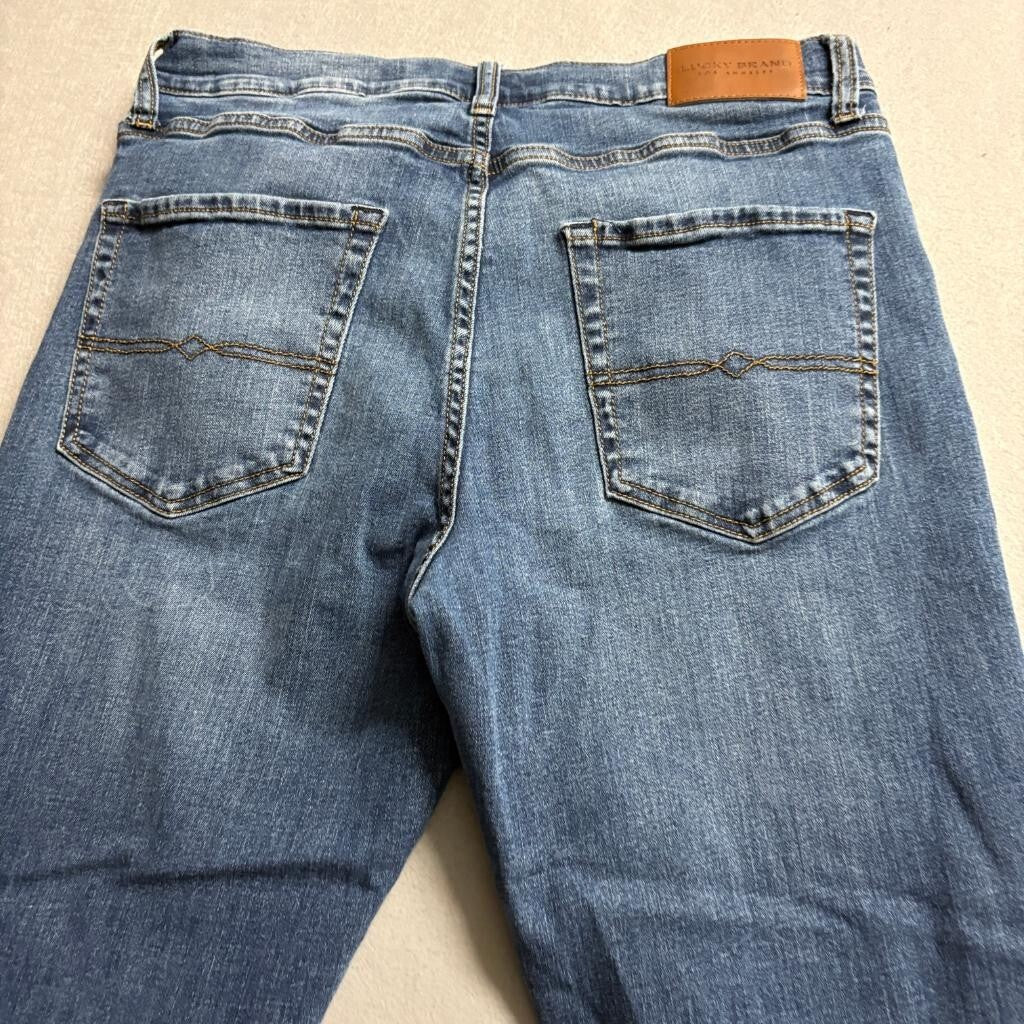 Lucky Brand 410 Athletic Straight Jeans Mens 34x34 Blue Denim Stretch Pants