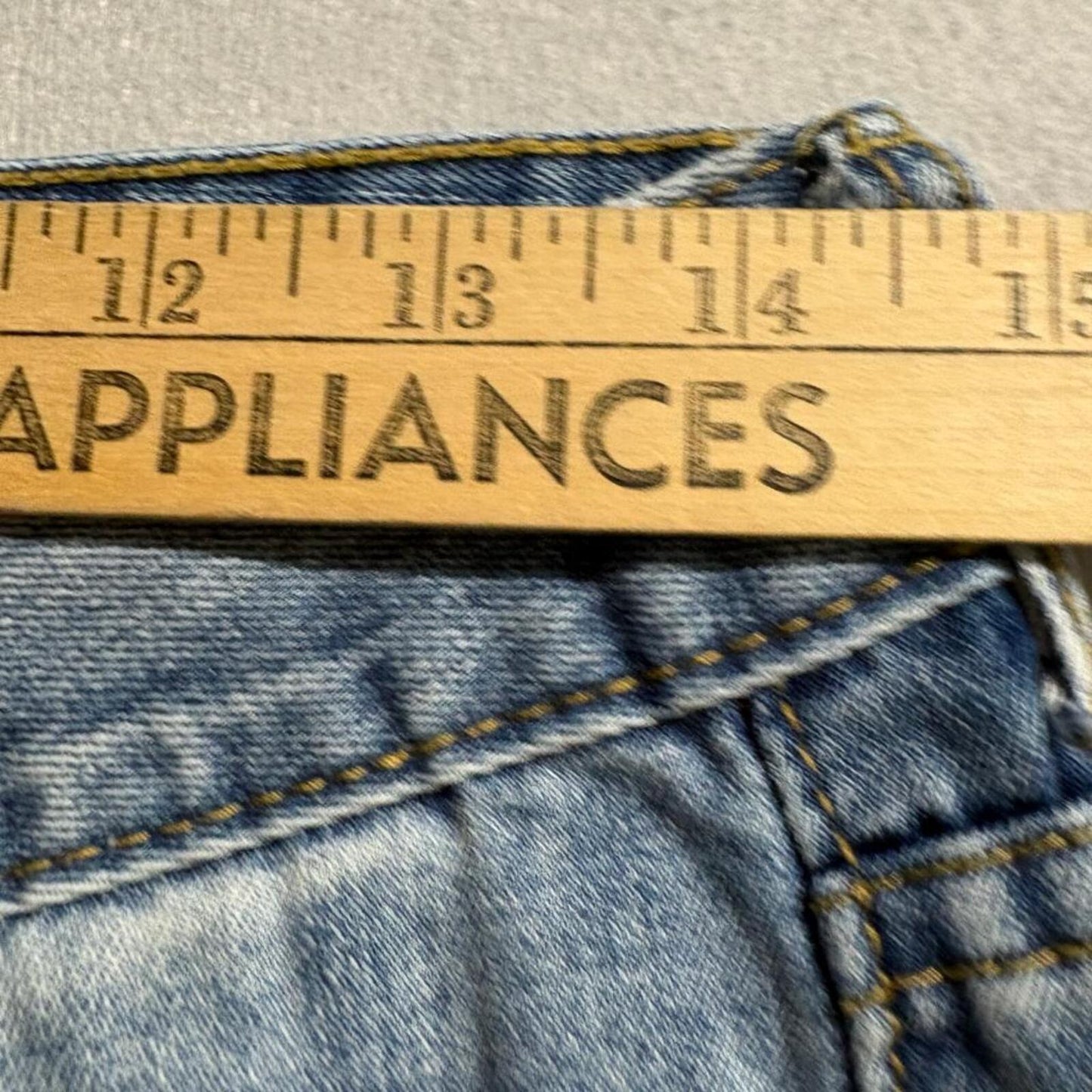 Unbranded Distressed Patchwork Jeans Womens Size 28 Blue Denim Destroyed Rip