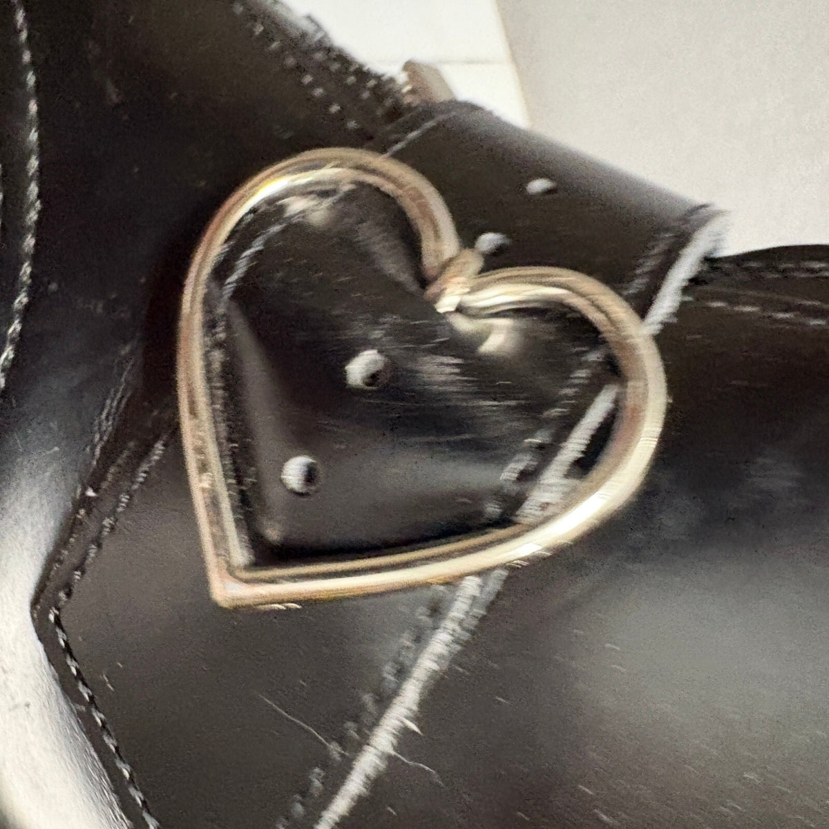 Dr Martens Lazy Oaf Devon Heart Buckle Platform Boots Black Leather Womens