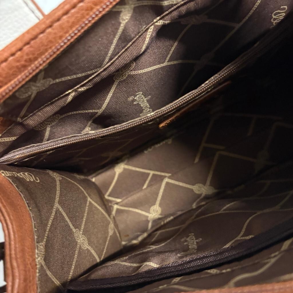 Wrangler Cow Print Mini Tote Bag Womens Brown Faux Leather Crossbody Satchel