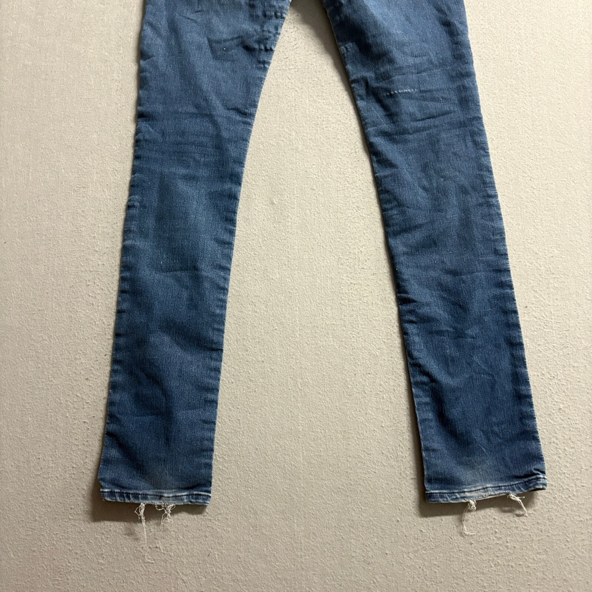 David Kahn Power Stretch Jeans Womens 27 Blue Denim Skinny Leg Made in USA