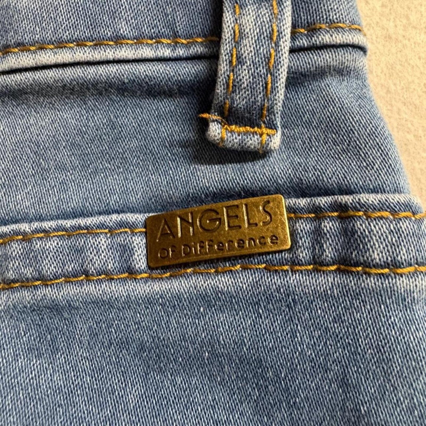 Angels of Difference Skinny Jeans Womens Size 6/28 Blue Stretch Denim Mid Rise