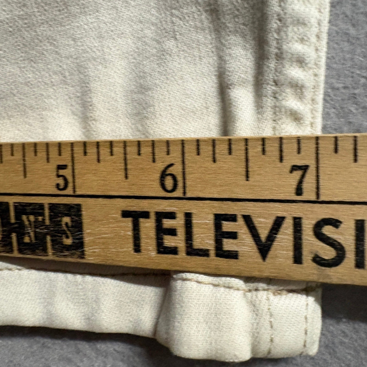 Paige Federal Slim Straight Jeans Mens 33 Beige Tan Stretch Denim Made in USA