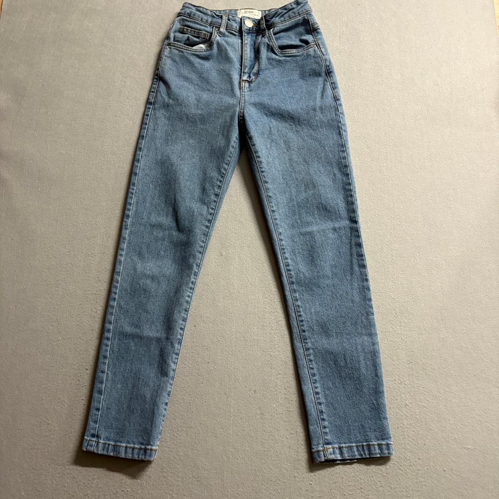 Cotton On Stretch Mom Jeans Womens US 4 Blue Denim High Rise Tapered Leg