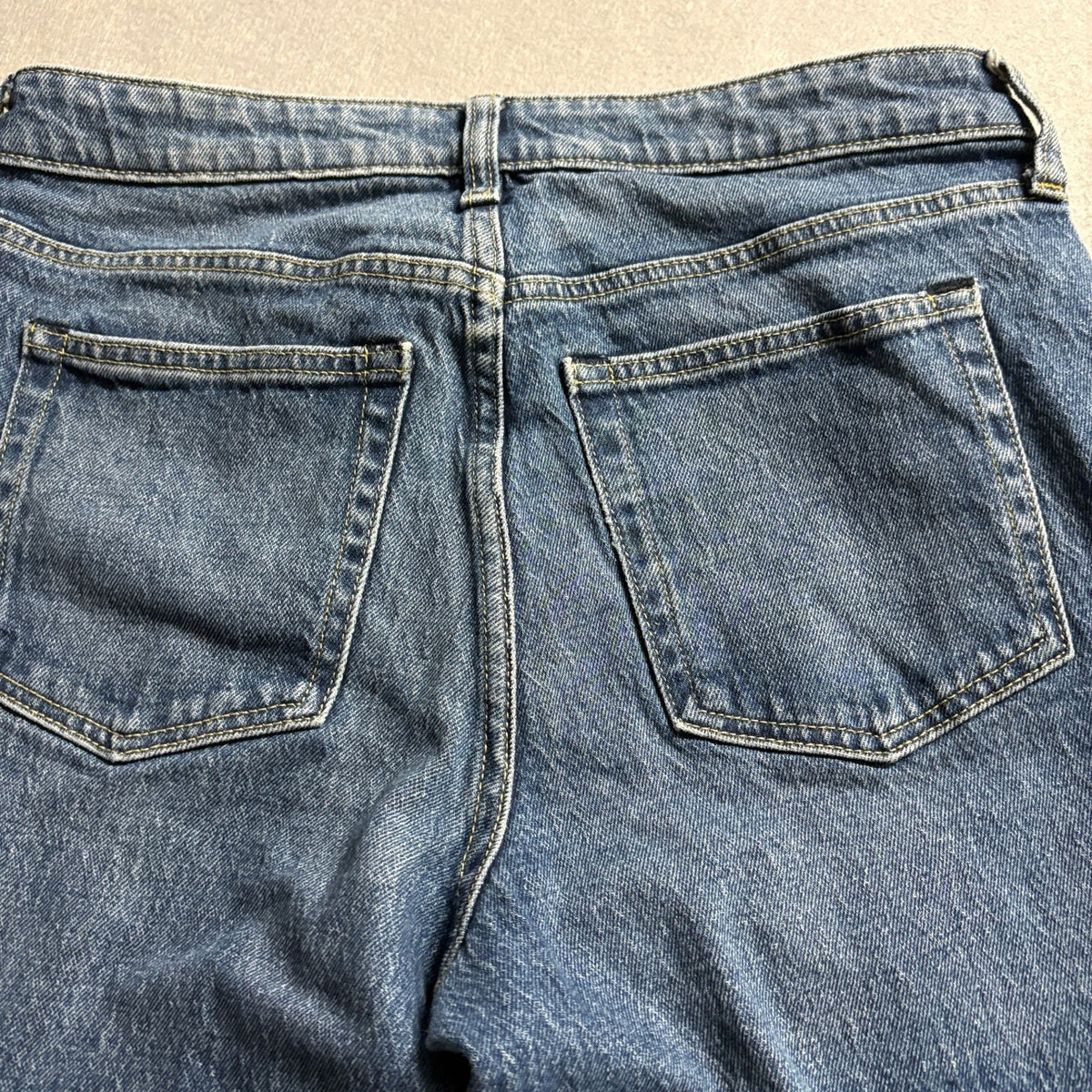 Free Assembly Womens High Rise Straight Leg Jeans Blue Denim Size 10 Medium Wash