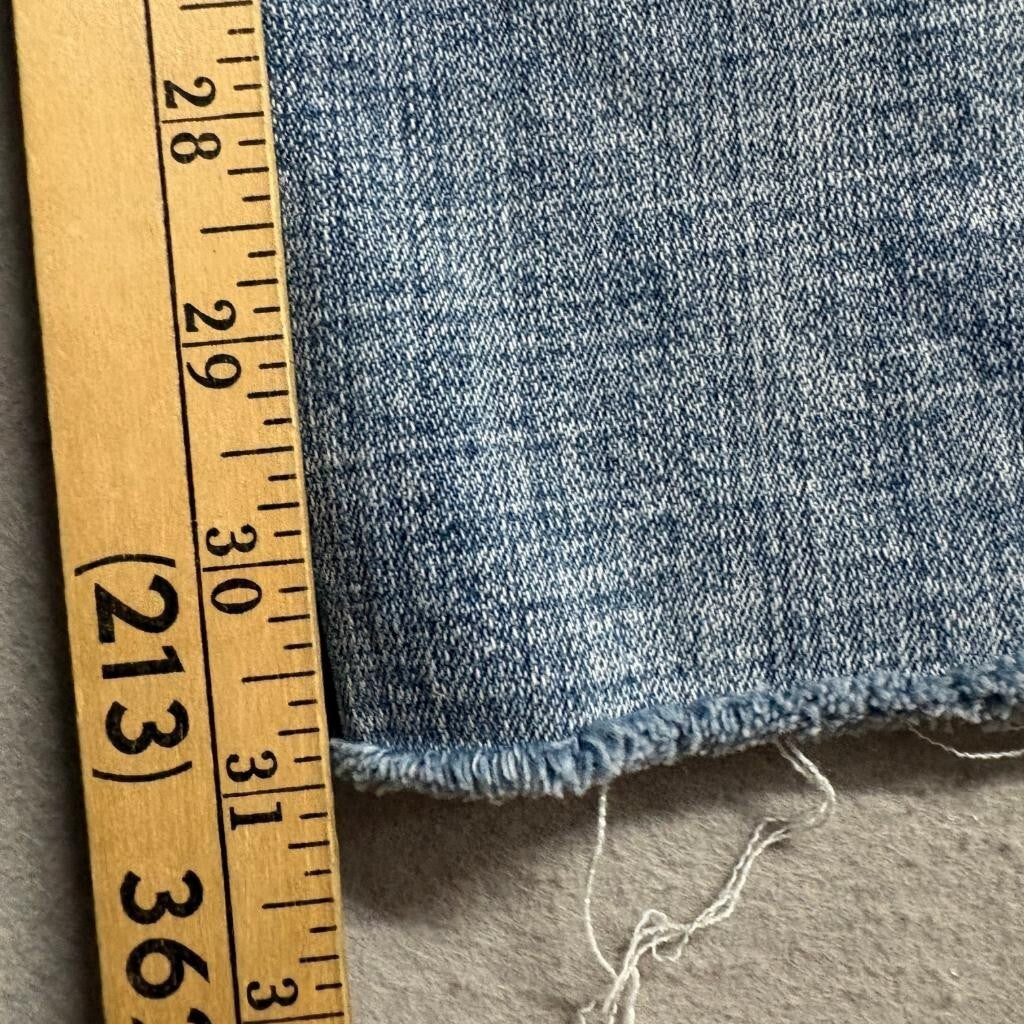 Hint of Blu Wide Leg Jeans Womens Size 25 Blue Denim Raw Hem High Rise Stretch
