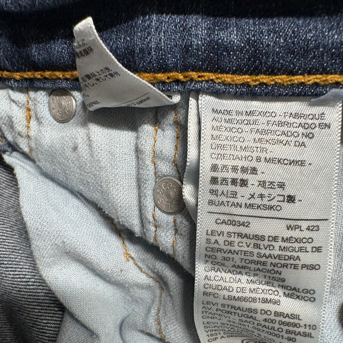 Levi's 550 Relaxed Fit Tapered Leg Jeans Mens 54 x 28 Big & Tall Blue Denim