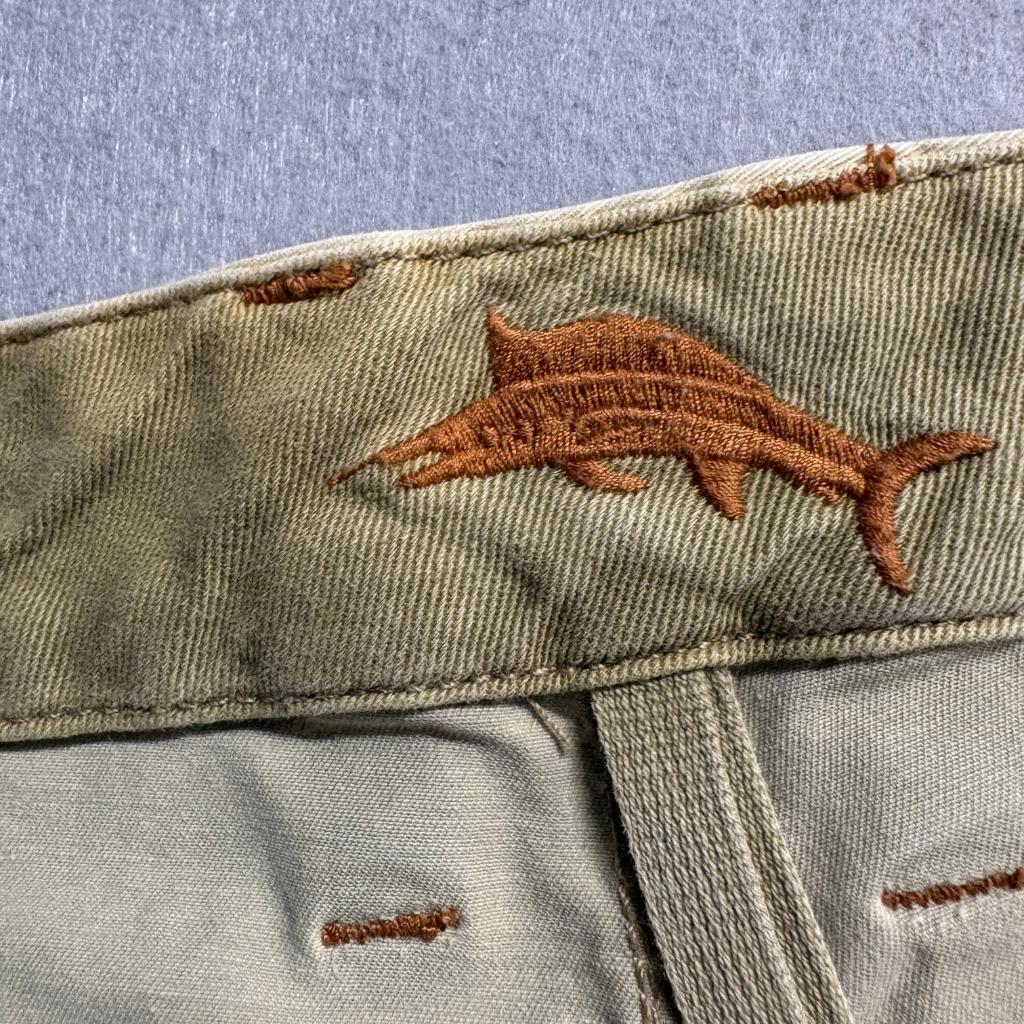 Tommy Bahama Jeans Mens 34x32 Khaki Beige Chino Pants Cotton Stretch