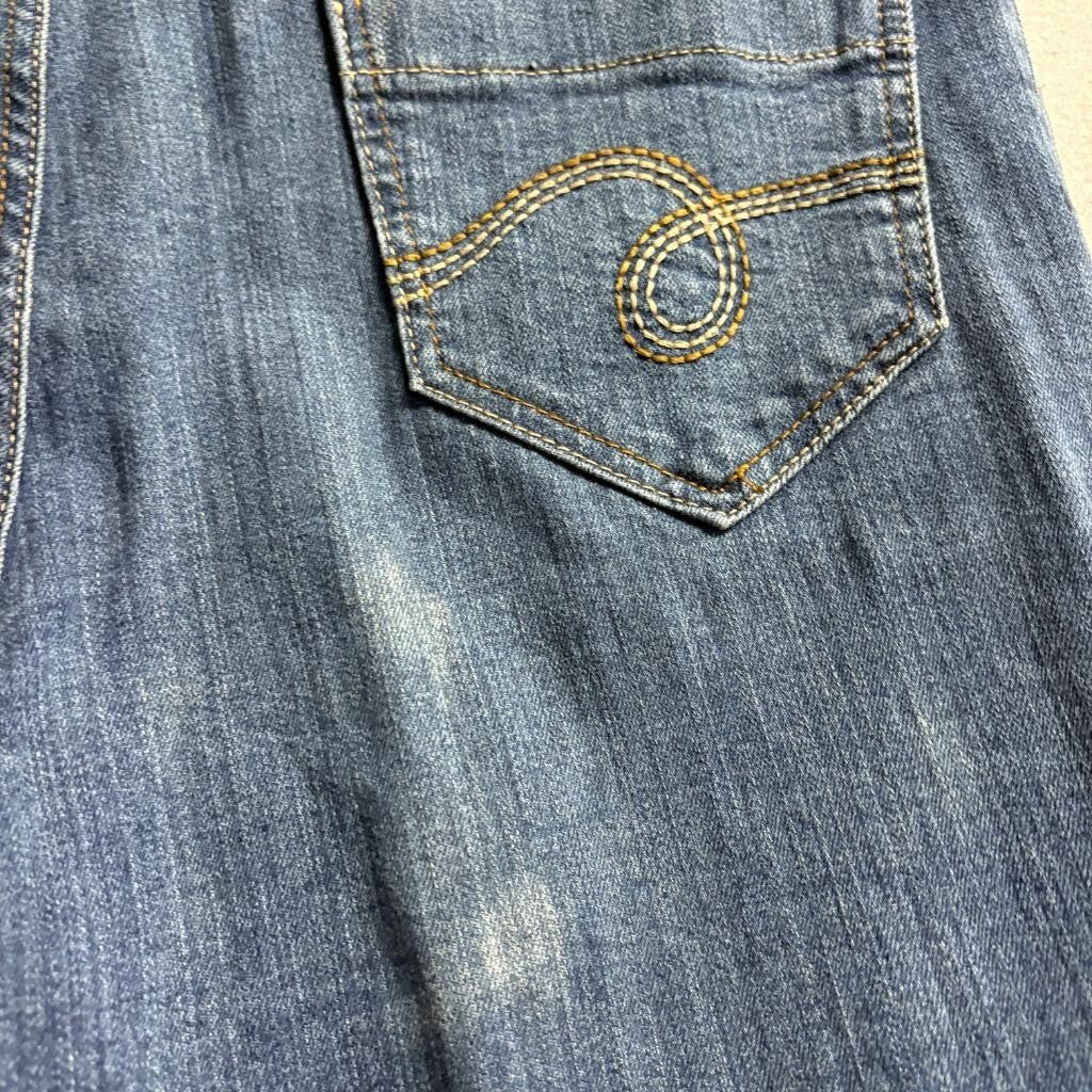 Smith's Workwear Dungarees Jeans Womens 10 Blue Denim Bootcut Stretch 32x28