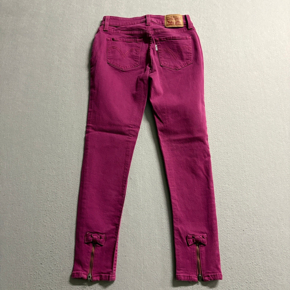 Levi's 535 Super Skinny Jeans Womens Size 25 Purple Magenta Stretch Denim Pants