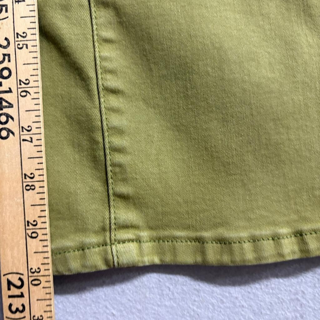 Kut from the Kloth Ana High Rise Flare Jeans Womens Size 6 Green Stretch Denim