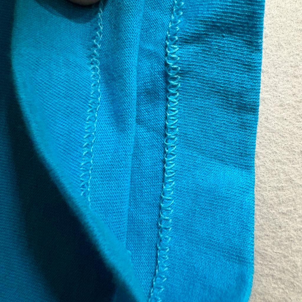 Vintage Fruit of the Loom Pocket T-Shirt Mens XL Blue Blank Single Stitch USA