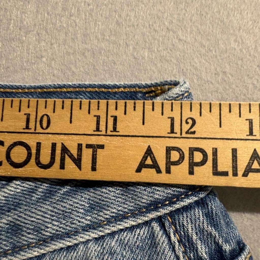 Joe's Jeans The Smith High Rise Straight Ankle Rhinestone Distressed Blue 23