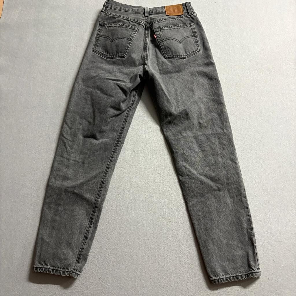 Levis Premium 501 Original Fit Jeans Mens 27x31 Gray Denim Button Fly