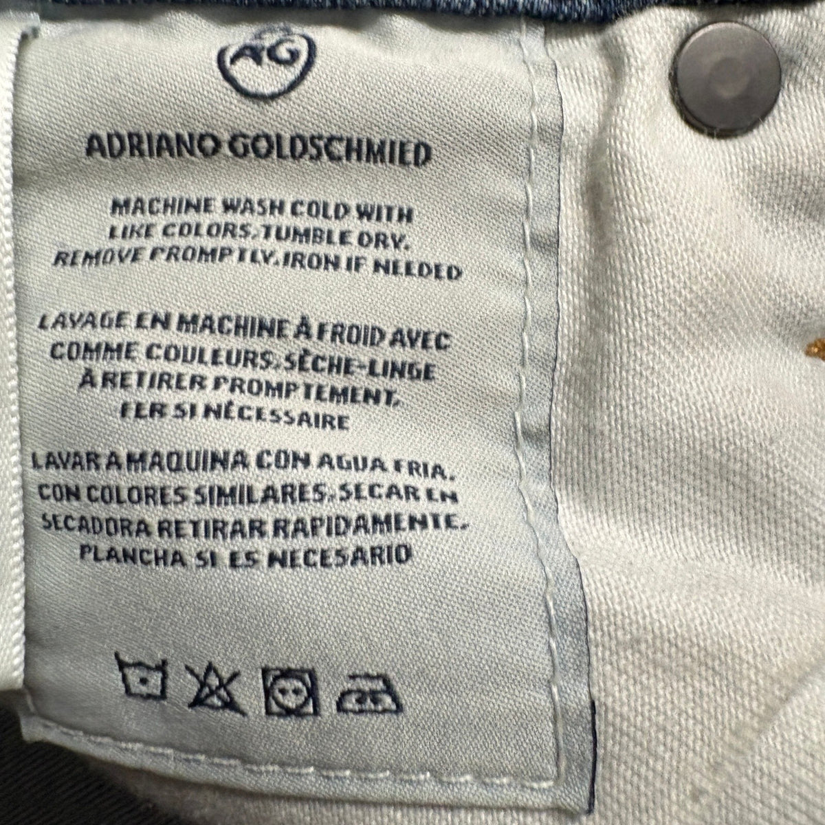 AG Adriano Goldschmied The Legging Ankle Jeans Womens 26R Blue Distressed Skinny