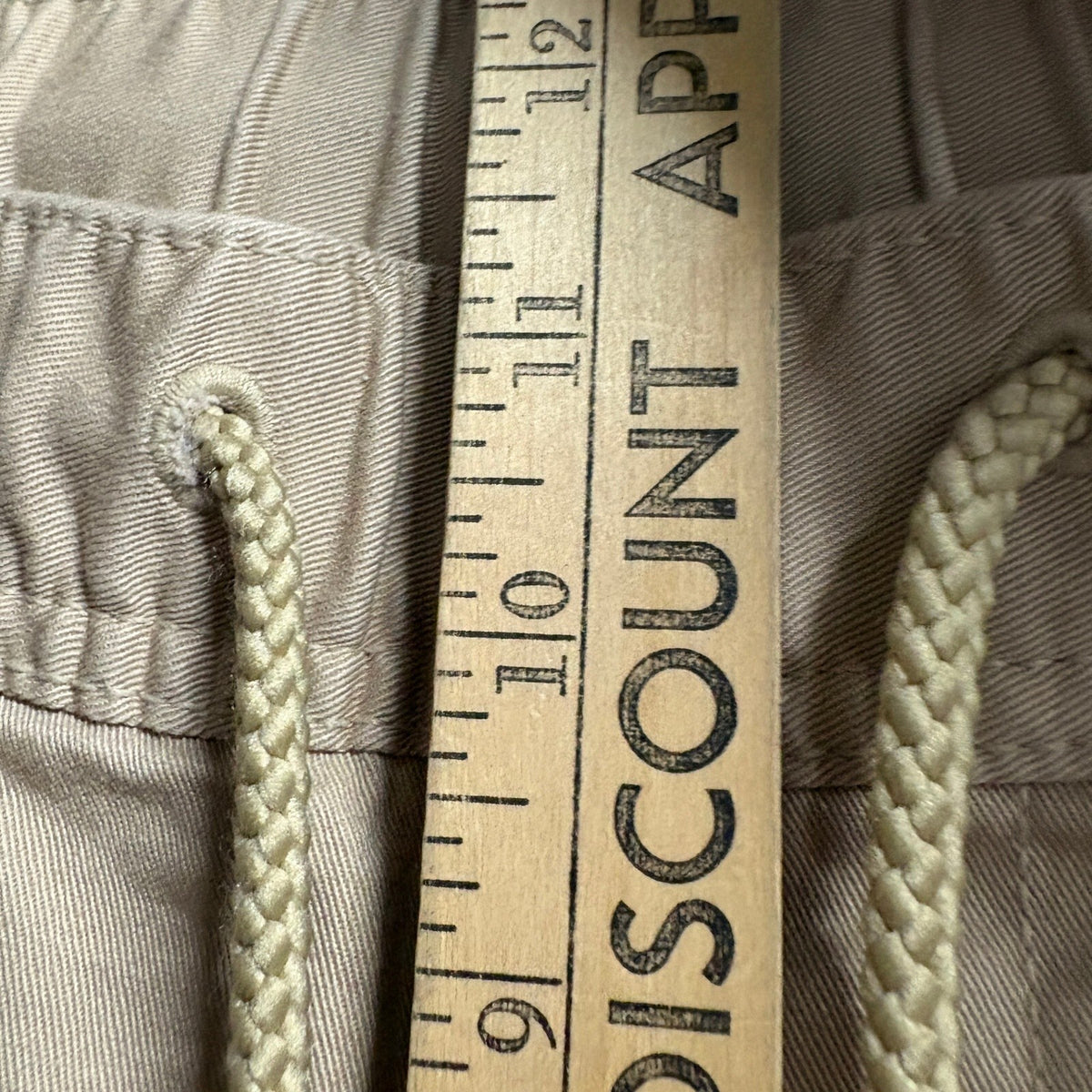 HM Mens Skinny Fit Cargo Pants Medium Tan Beige Drawstring Elastic Waist Stretch