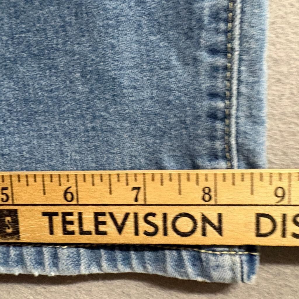 Unbranded Patchwork Wide Leg Jeans Womens Medium Blue Denim Colorblock Stretch