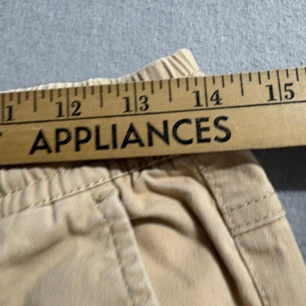 Forever 21 Men Jogger Pants Small Khaki Beige Cotton Blend Drawstring Elastic