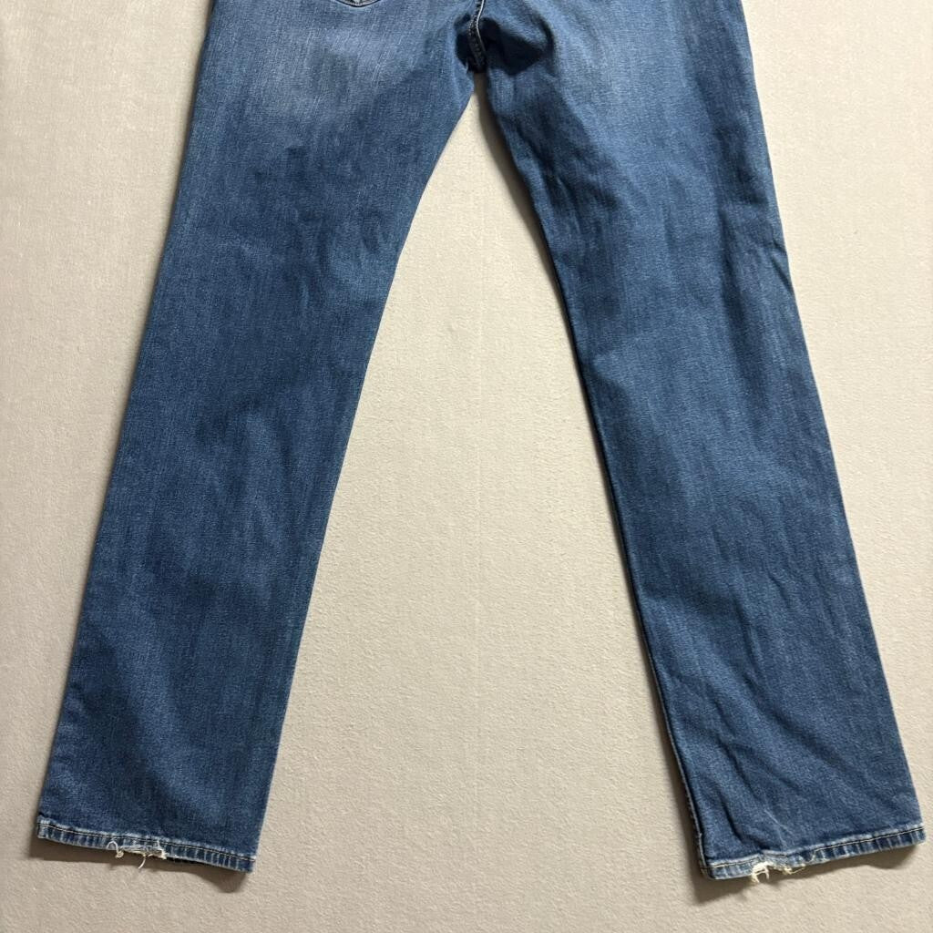 Hollister Jeans Mens 38x36 Blue Denim Distressed Straight Leg Stretch