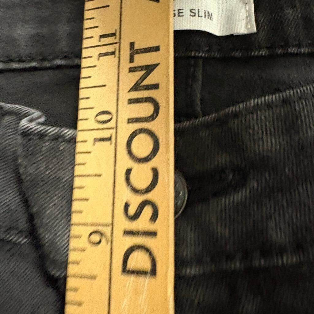 Denizen Levi's Mid Rise Slim Jeans Womens 14M 32x30 Black Stretch Denim