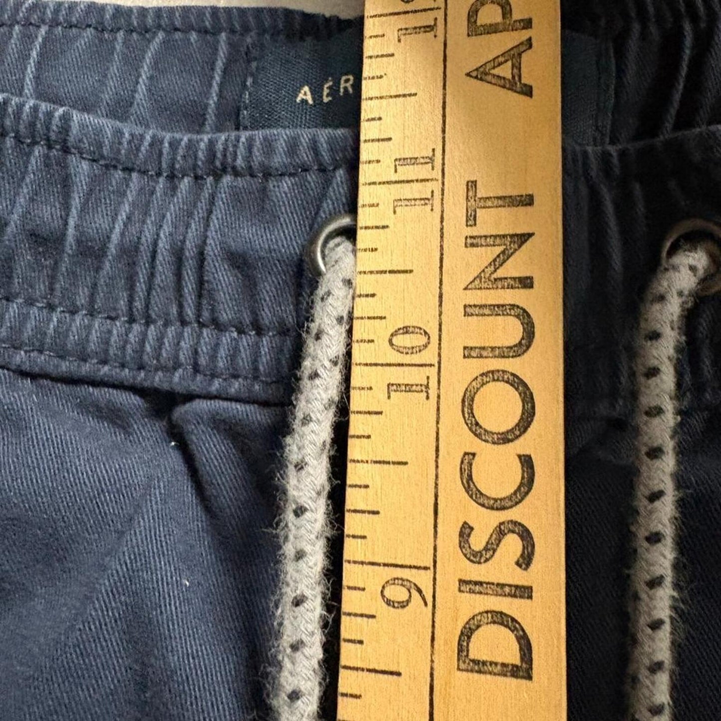 Aeropostale Jogger Pants Mens Small Navy Blue Cotton Elastic Waist Drawstring