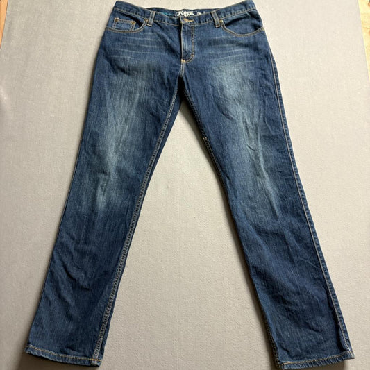 Wrangler Rock 47 Boyfriend Fit Jeans Mens 31x34 Blue Denim Stretch WBX30TB