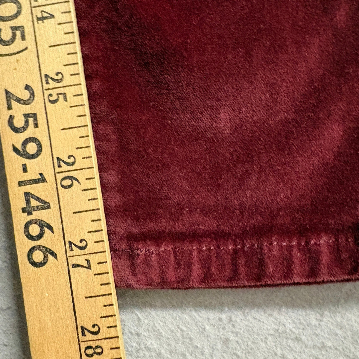 Frame Denim Le High Skinny Velvet Pants Womens 23 Burgundy Pinot Red Corduroy