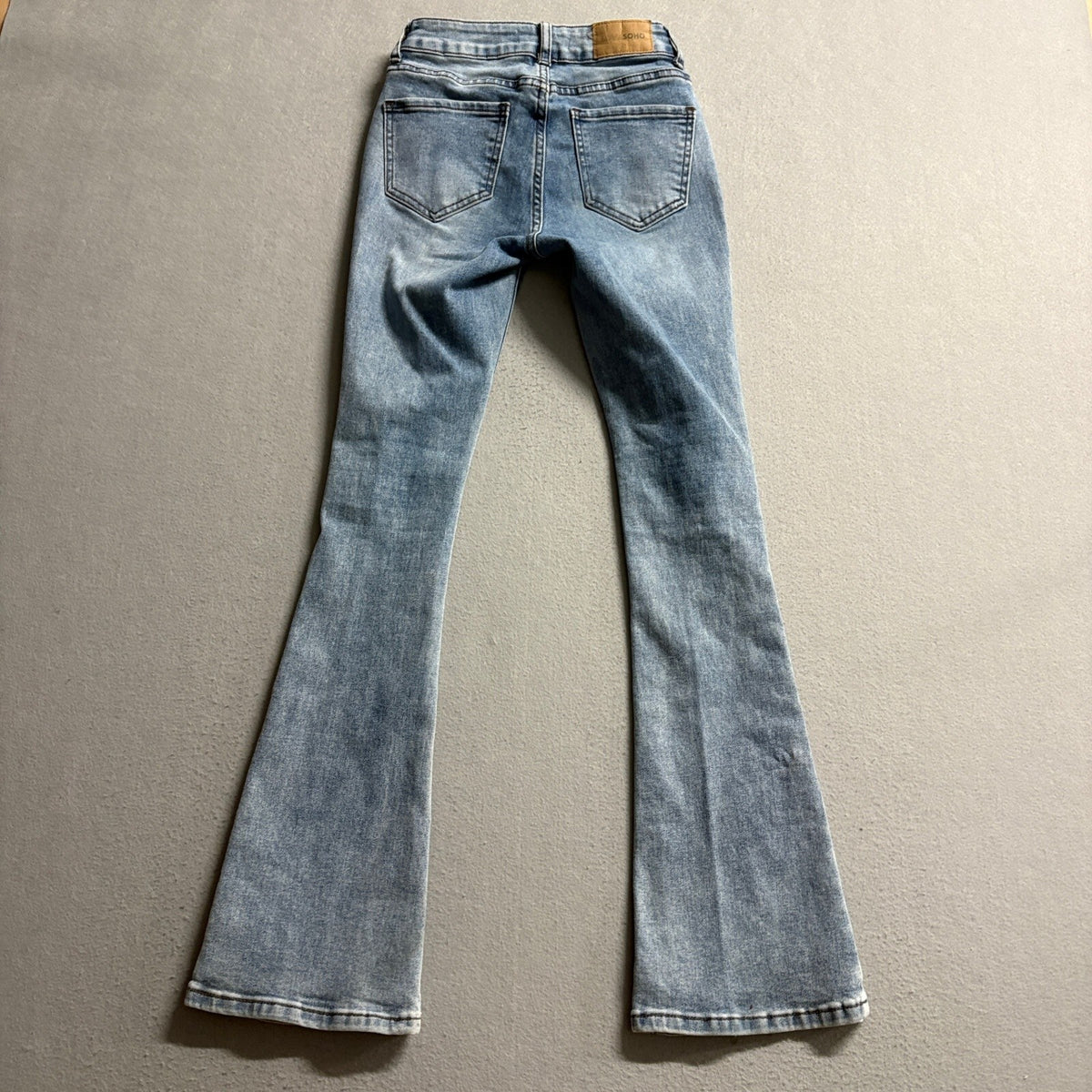 Love Soho Flare Jeans Womens Size 0 Blue Denim Stretch Light Wash Flared Leg