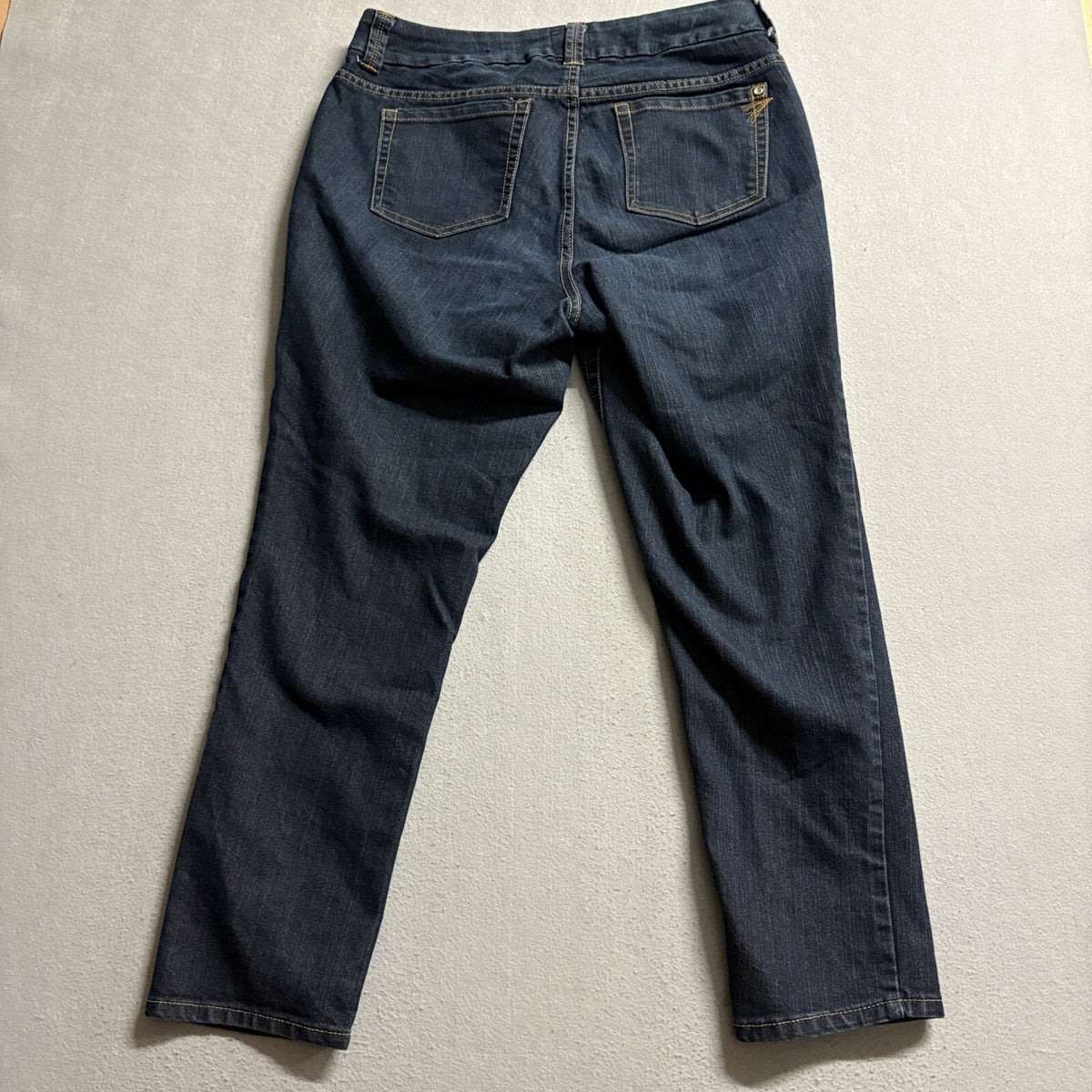 Torrid Denim Women's Size 12 Dark Wash Straight Ankle Stretch Jeans Rhinestone