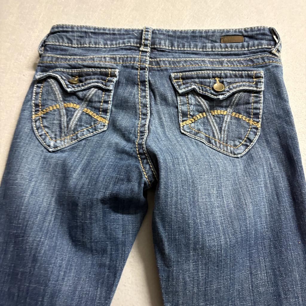 Kut from the Kloth Bootcut Jeans Womens Size 6 Blue Denim Stretch Flap Pocket
