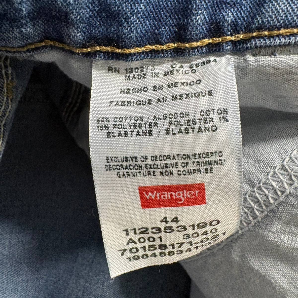 Wrangler Carpenter Denim Shorts Mens 44 Blue Stretch Utility Workwear