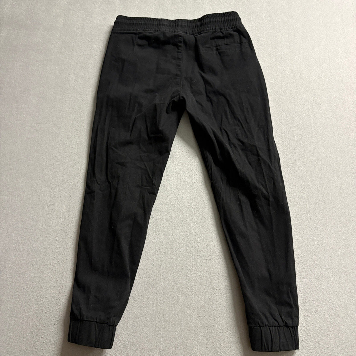 Seven Souls Mens Cargo Jogger Pants Medium Black Drawstring Stretch Twill Cuffed