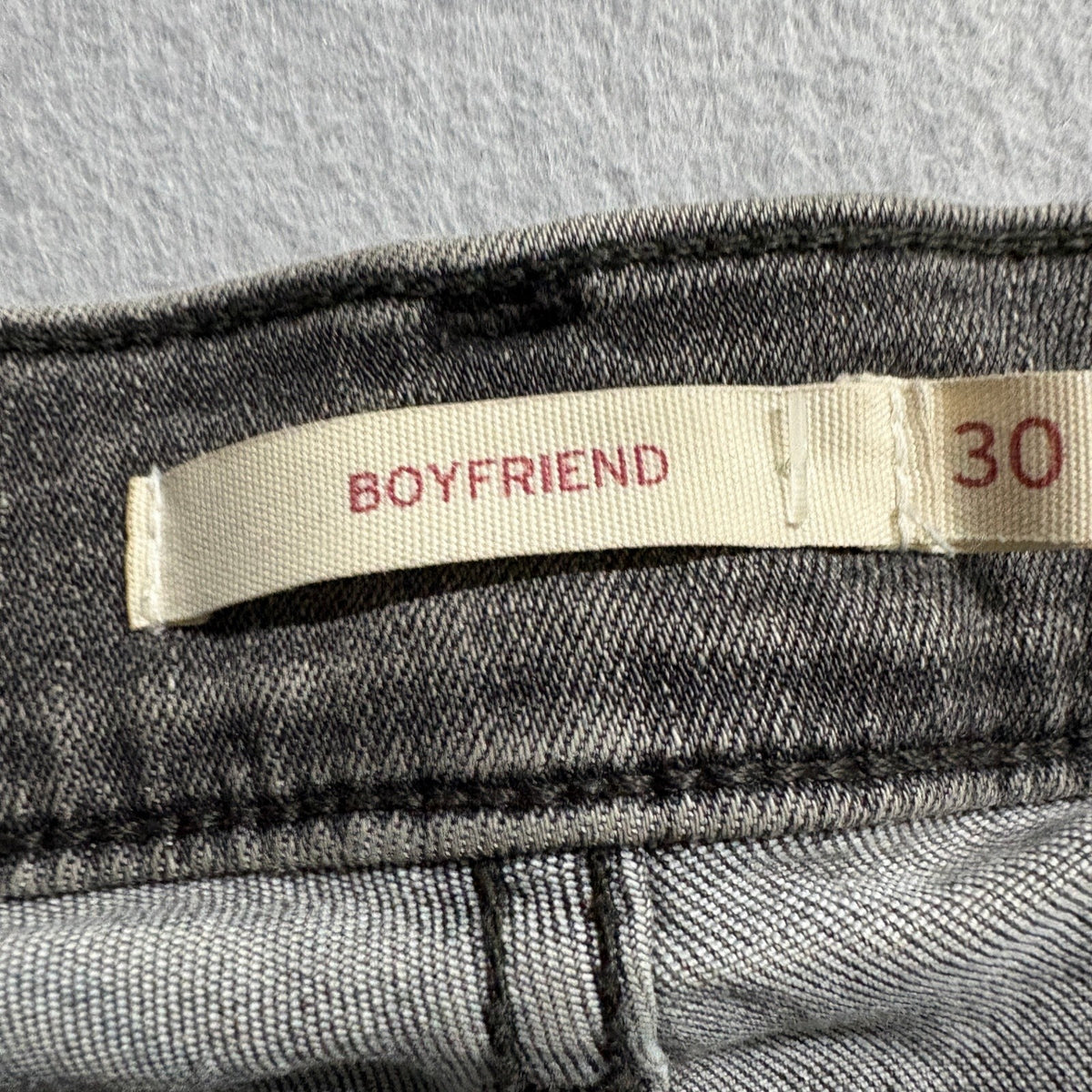 Levi's Boyfriend Jeans Womens Size 30 Gray Wash Stretch Ankle Denim Pants W30