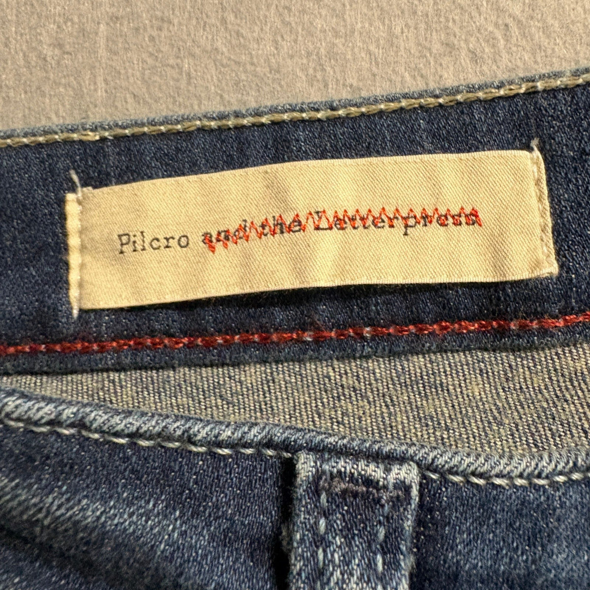 Pilcro and the Letterpress Stet Jeans Mens Size 27 Blue Patchwork Skinny Denim