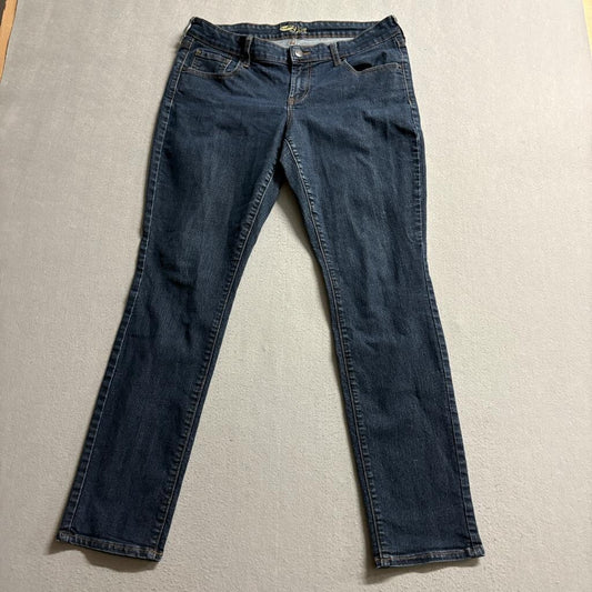 Old Navy The Diva Jeans Womens 12 Regular Dark Wash Blue Denim Stretch Straight