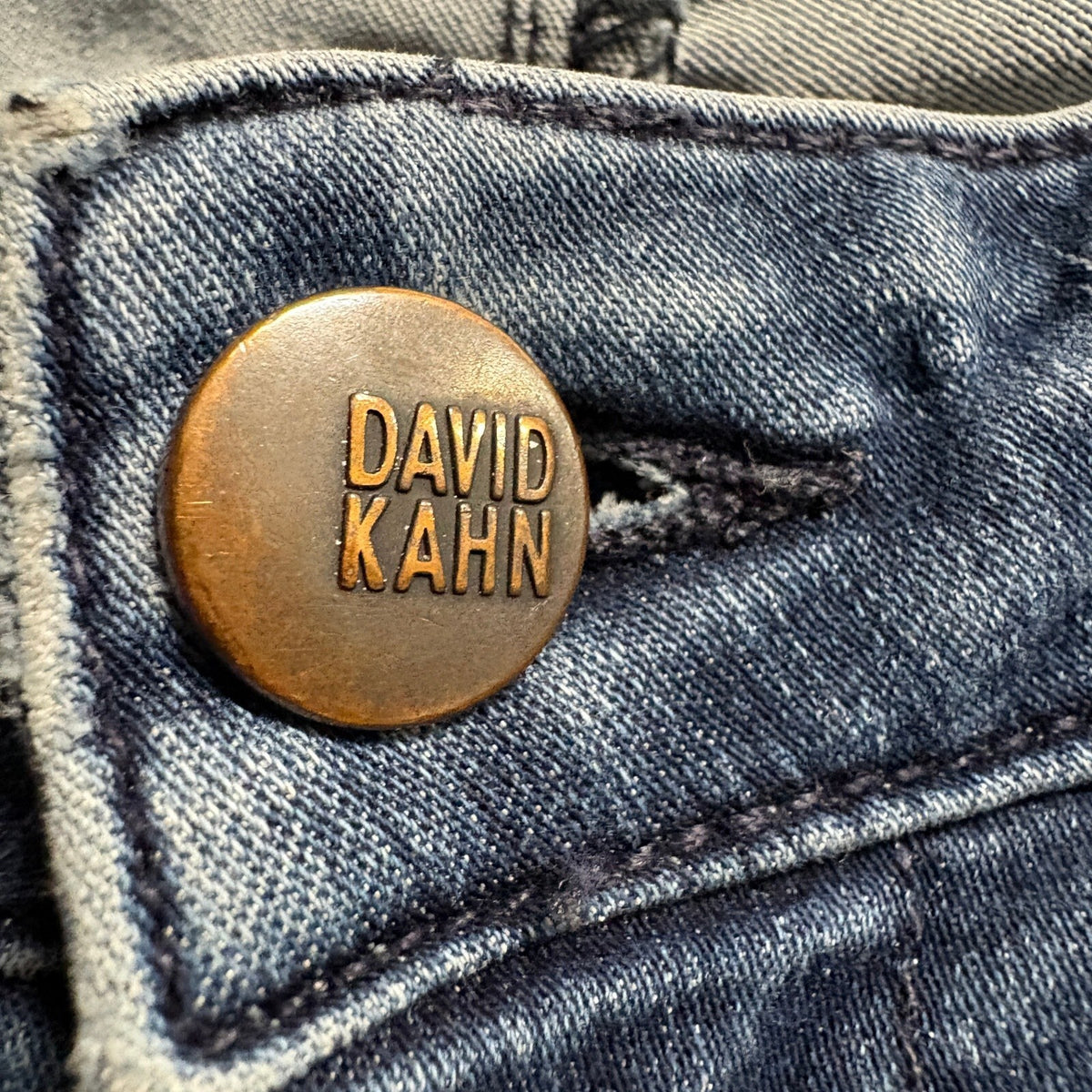 David Kahn Power Stretch Jeans Womens 27 Blue Denim Skinny Leg Made in USA
