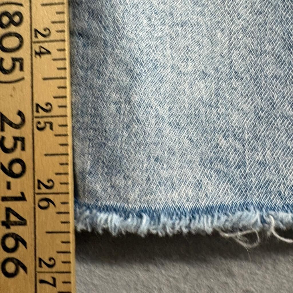 Old Navy Wide Leg Jeans Womens Size 4 Light Wash Denim Raw Hem High Rise Stretch