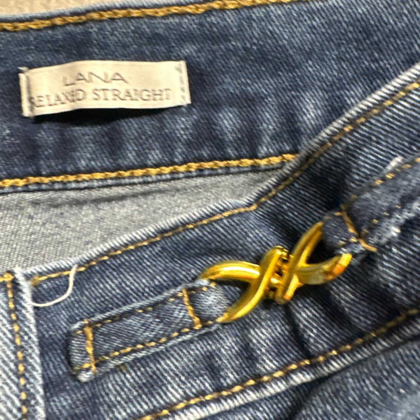 Sofia Jeans by Sofia Vergara Lana Relaxed Straight Crop Blue Denim Women's Size